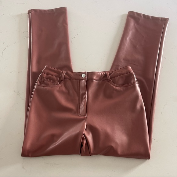 Forever 21 Pants - Forever 21 faux leather flare pants size medium